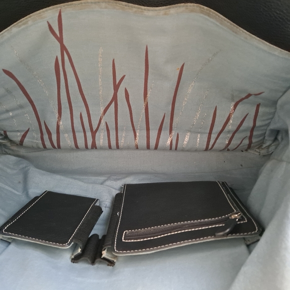 Franklin Covey Black Leather Laptop Briefcase Purse Bag - Picture 7 of 8